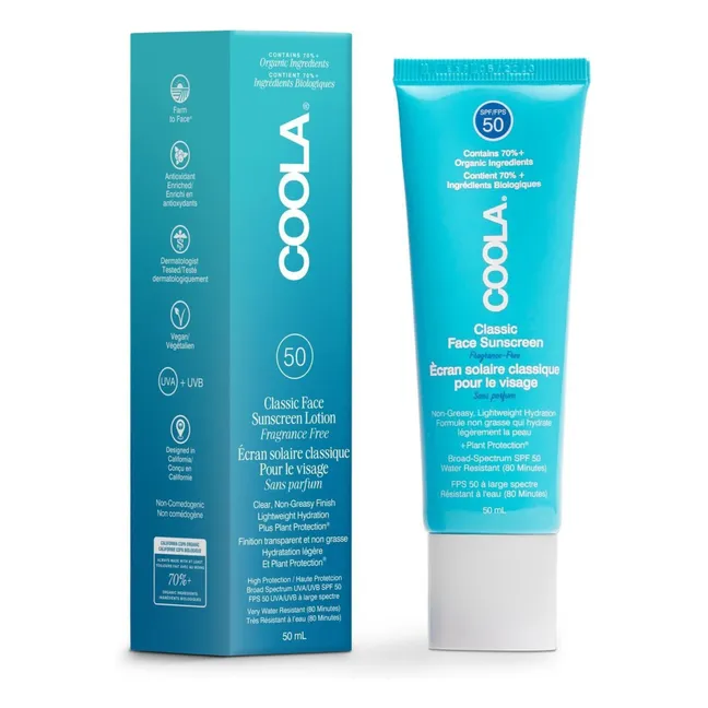 Crema solar facial sin perfume SPF50 - 50ml