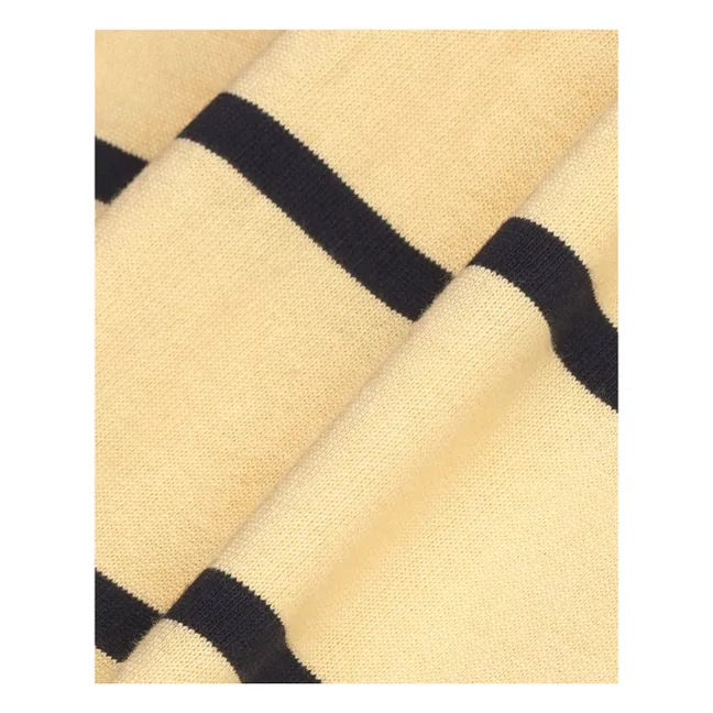 Polo Rugby Serif Logo Stripe | Amarillo palo