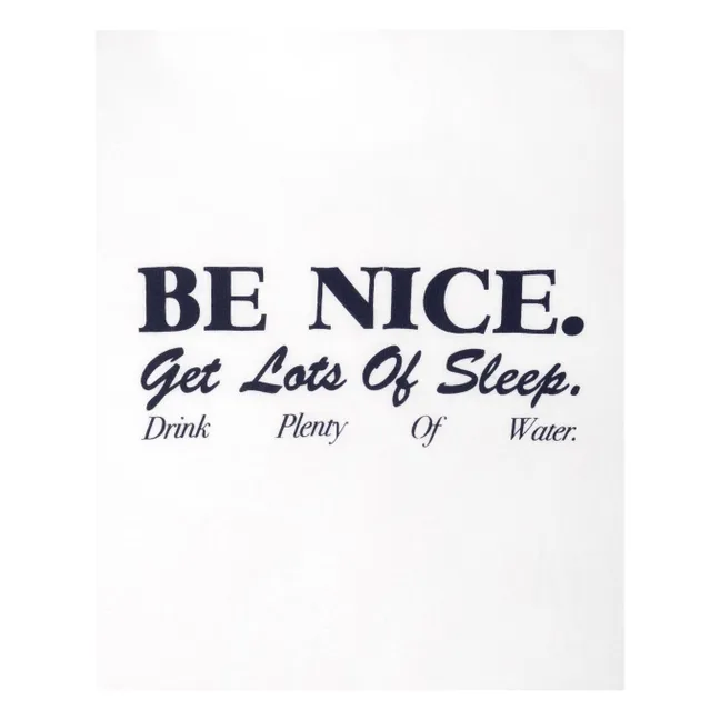 T-shirt Bords Contrastés Be Nice Coton Recyclé | Blanc