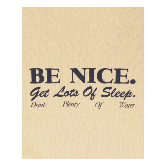 Camiseta Be Nice de algodón reciclado | Amarillo palo