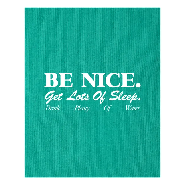 Camiseta Be Nice de algodón reciclado | Turquoise