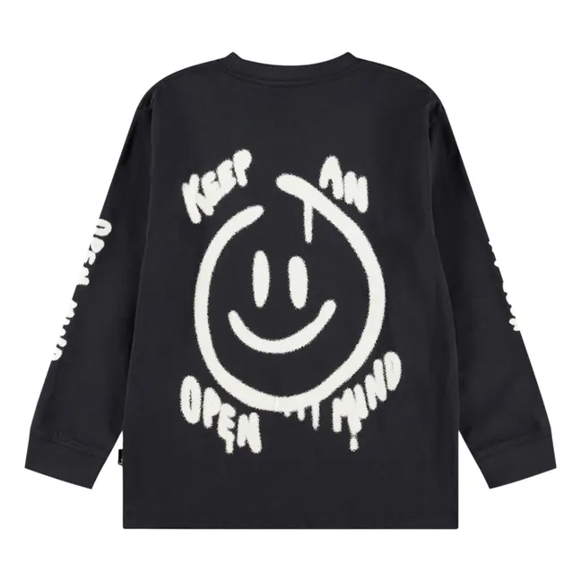 Camiseta de algodón ecológico Rube | Negro