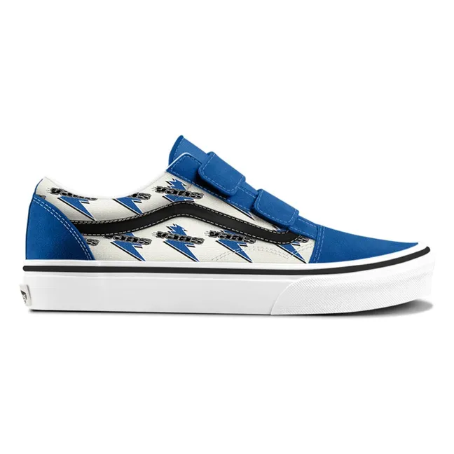 Baskets Scratchs Old Skool V Vans Lightning  | Bleu électrique