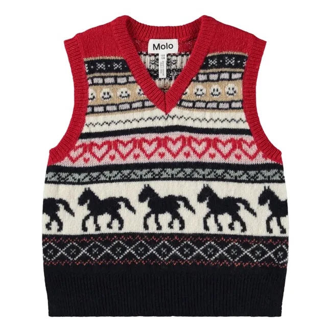 Pull Sans Manches Grace Laine | Rouge