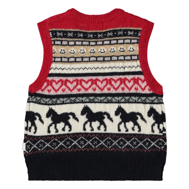 Pull Sans Manches Grace Laine | Rouge