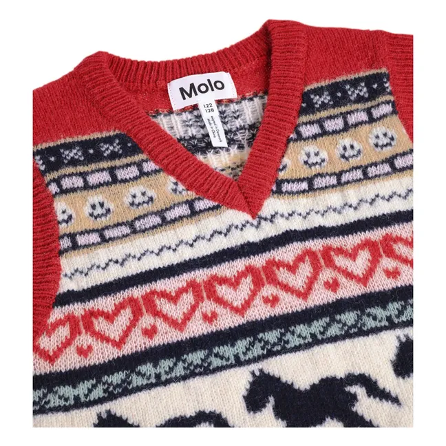 Pull Sans Manches Grace Laine | Rouge