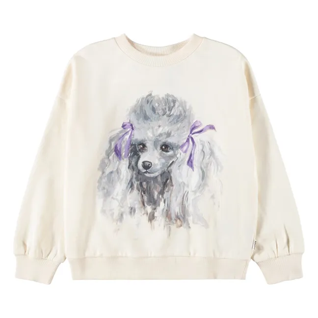 Maxi Poodle Organic Cotton Sweater | White