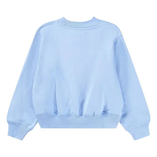 Pull Marge Chat Coton Bio | Bleu ciel