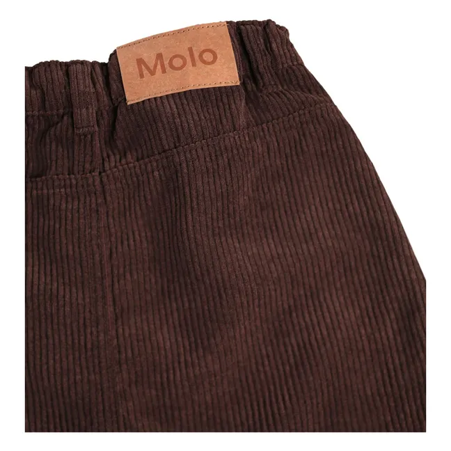 Berra Button Skirt | Brown