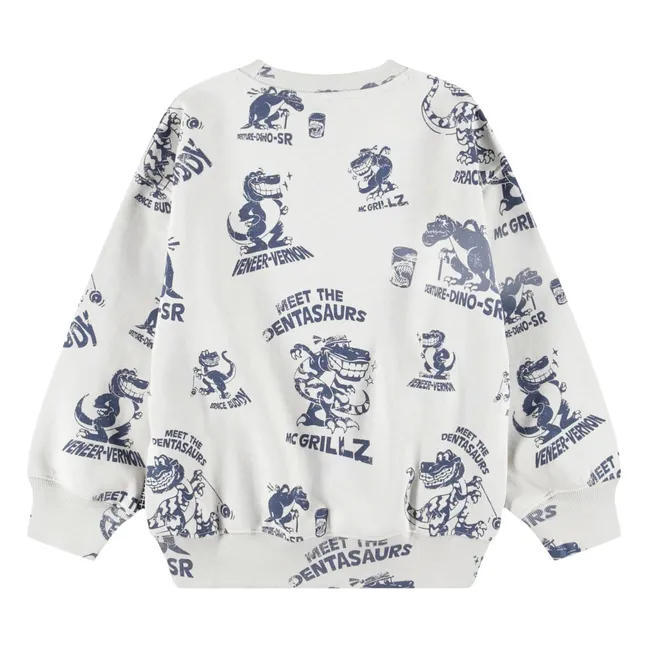 Mar Dinosaurs Organic Cotton Sweater | White
