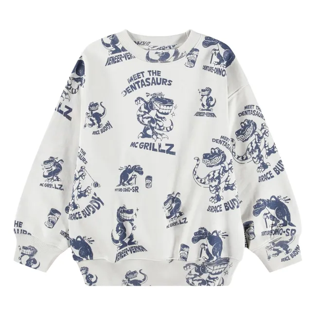 Pull Mar Dinosaures Coton Bio | Blanc