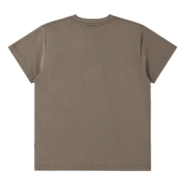 Camiseta de algodón orgánico Roxo Smiley | Beige