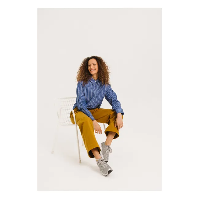 Chemise Rayures Sophie Popeline | Bleu