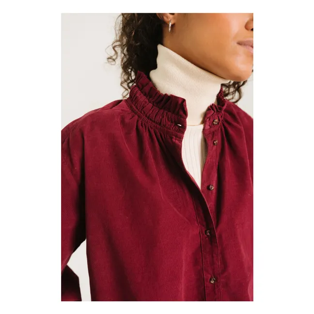 Blouse Soline Velours | Bordeaux