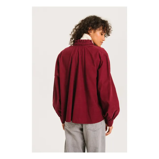 Blouse Soline Velours | Bordeaux