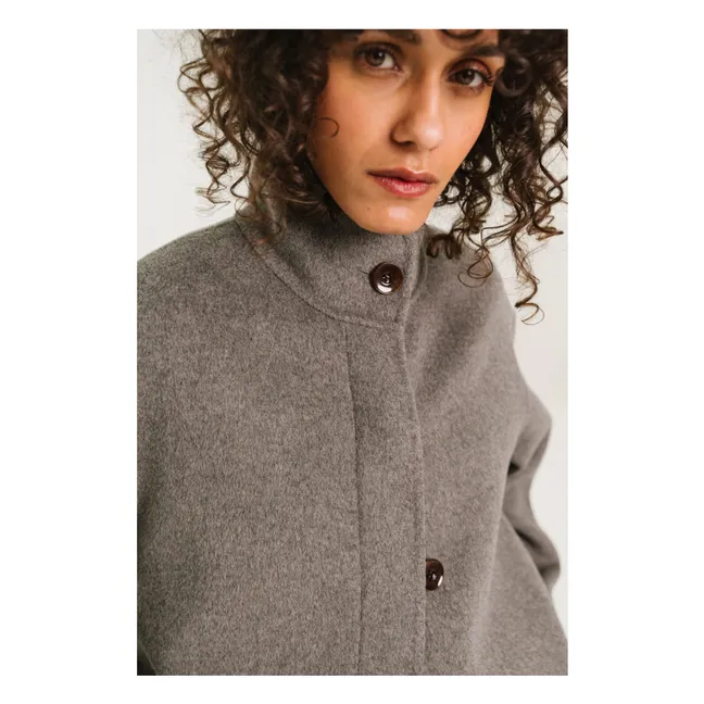 Veste Double Face Estele Laine | Gris