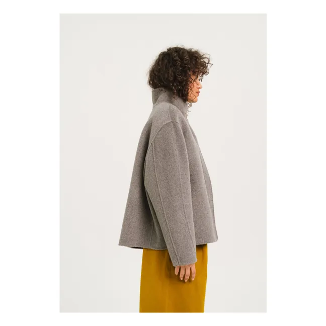 Veste Double Face Estele Laine | Gris