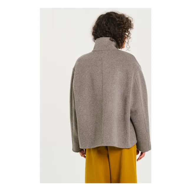 Veste Double Face Estele Laine | Gris