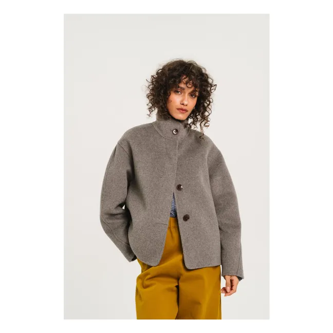 Veste Double Face Estele Laine | Gris