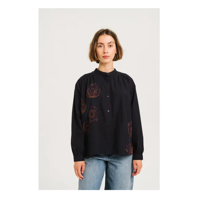 Blouse Ella Broderies | Bleu