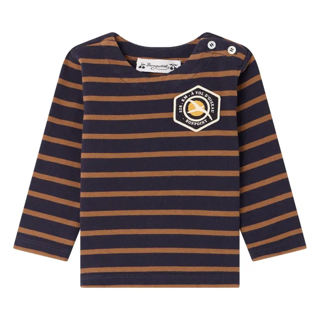 T-shirt Tourbillon Rayé | Bleu marine