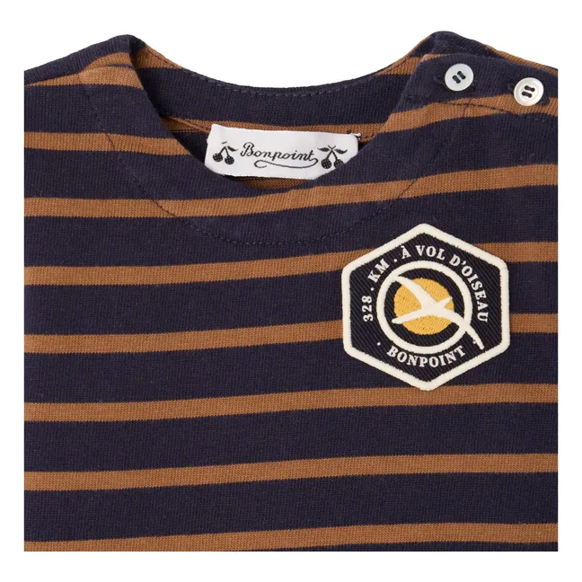T-shirt Tourbillon Rayé | Bleu marine