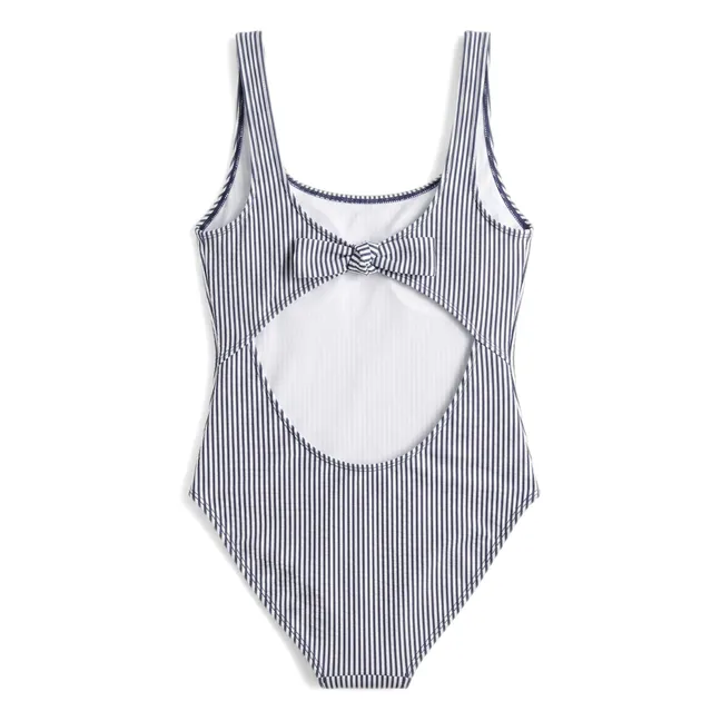 Maillot de Bain Salma Rayé | Bleu marine