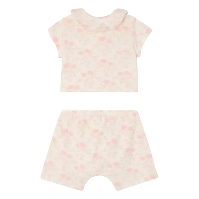Laelia Fleuri Organic Cotton Top and Shorts Set | Pink