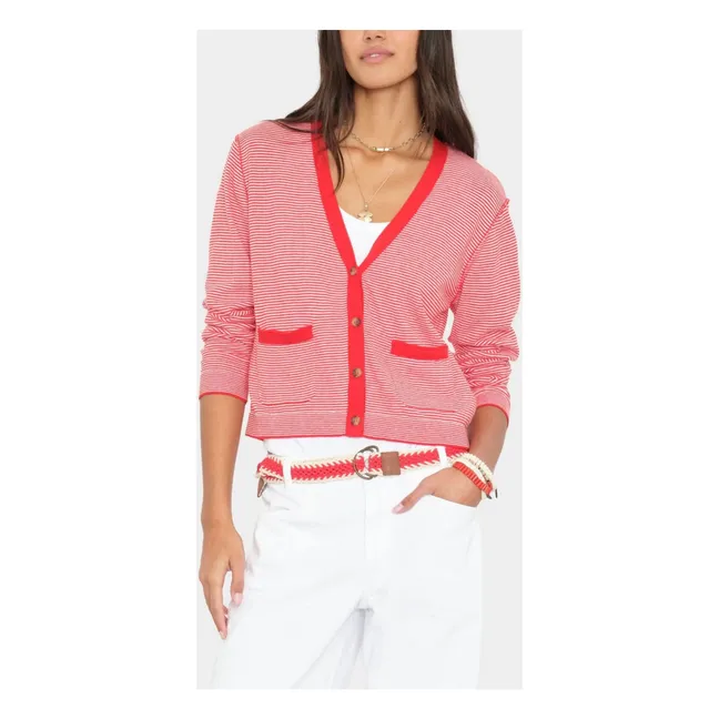 Cardigan Ashton Coton et Cachemire | Rouge