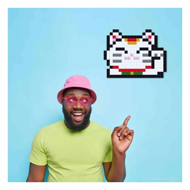 Pixel Art Kit - Lucky Cat | Blanc