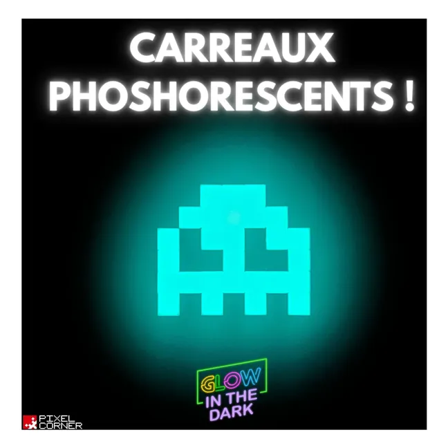 Pixel Art Kit phosphorescent - Rainbow in the Dark