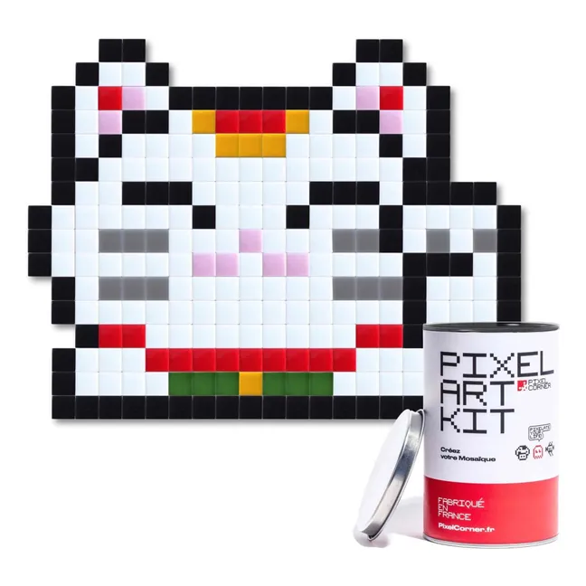 Pixel Art Kit - Lucky Cat | Blanc