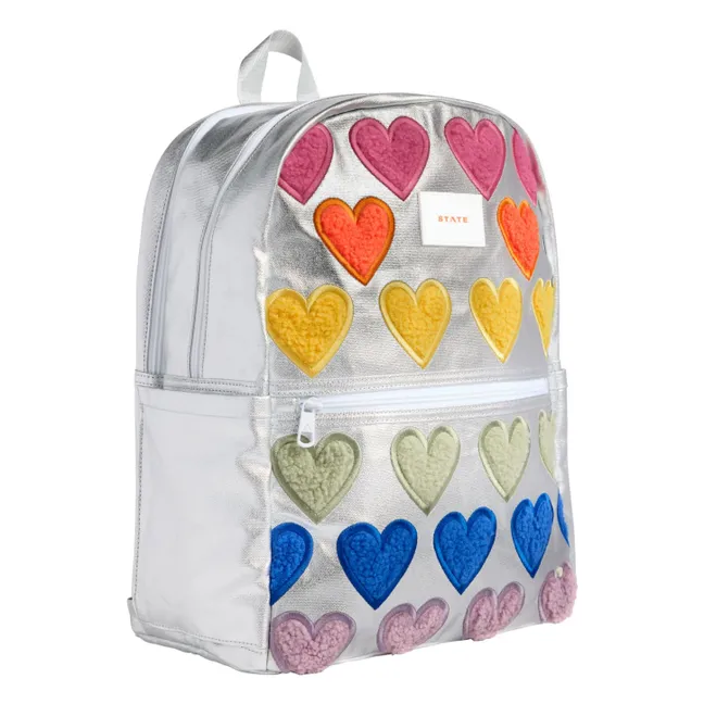 Kan Travel Rucksack Plüschherzen | Slibergrau