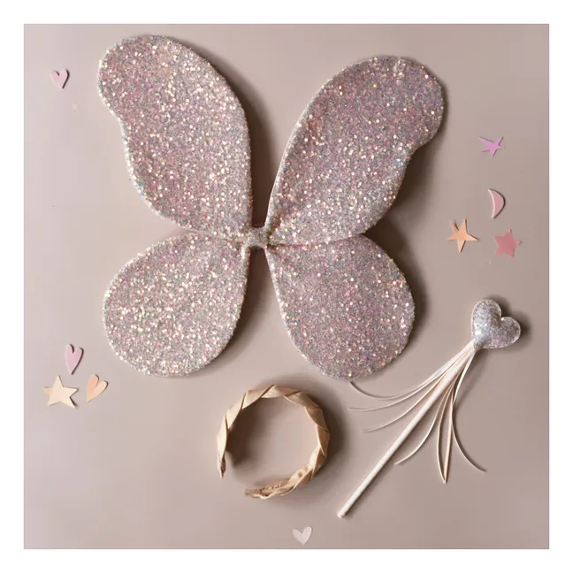 Baguette Magique Cœur Sequins | Rose pâle