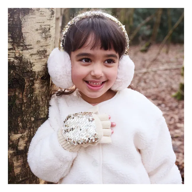 Cache-Oreille Sequins | Ivoire