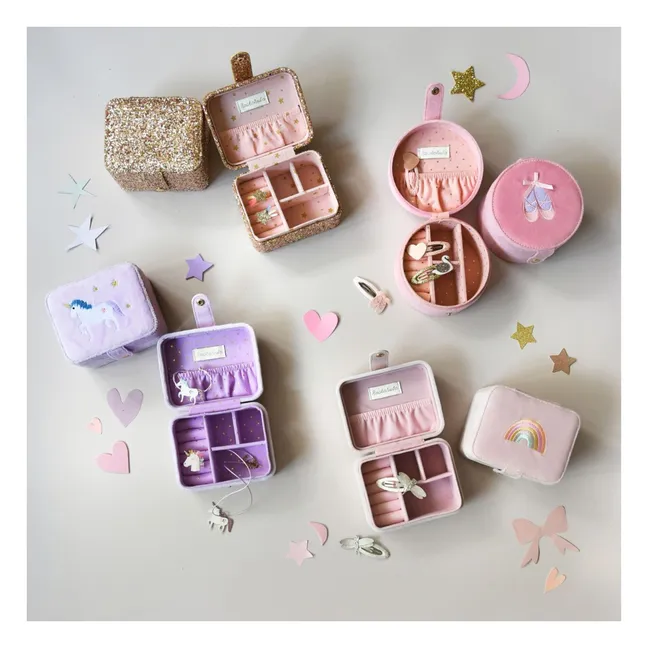 Confetti Glitter Jewelry Box | Gold