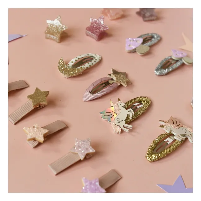 Lot de 2 Barrettes Clair de Lune | Doré