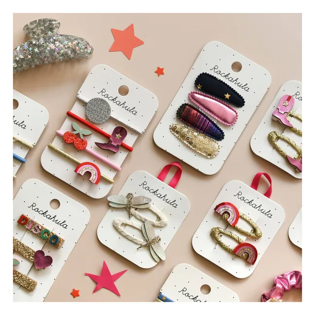 Lot de 2 Barrettes Libellule Scintillante | Blanc