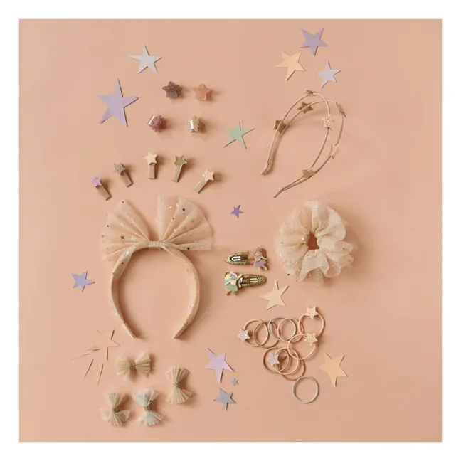 Serre-tête Double Twinkle Twinkle Etoiles | Rose pâle