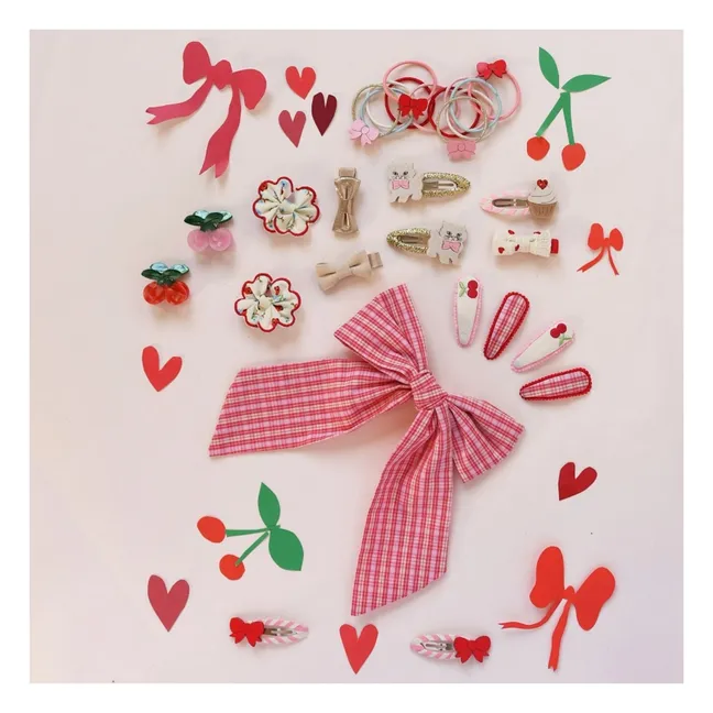 Lot de 12 Minis Chouchous Nœuds Mignons | Rouge