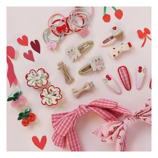 Lot de 12 Minis Chouchous Nœuds Mignons | Rouge