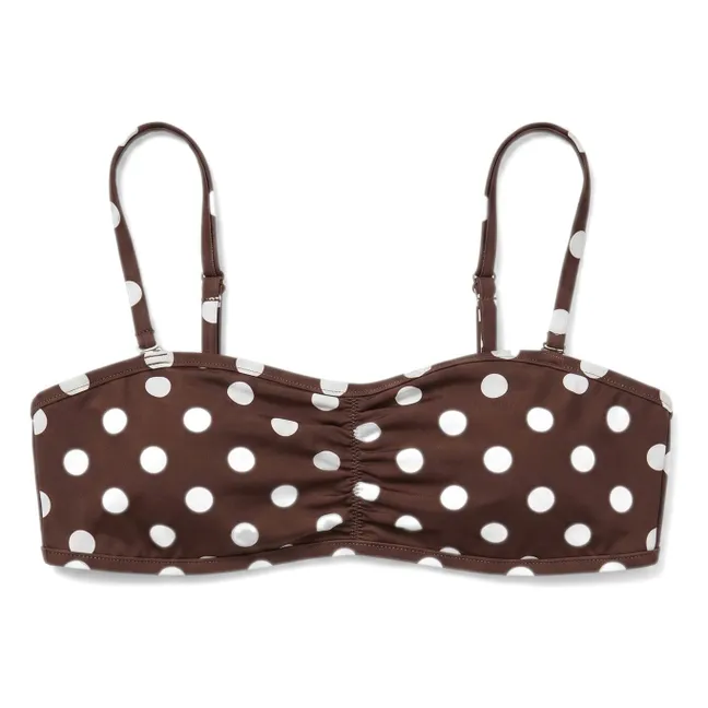 Haut de Maillot Hailee Pois | Marron