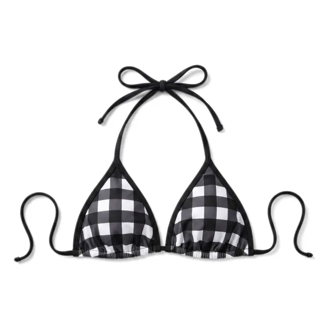 Haut de Maillot Elsa Carreaux | Noir