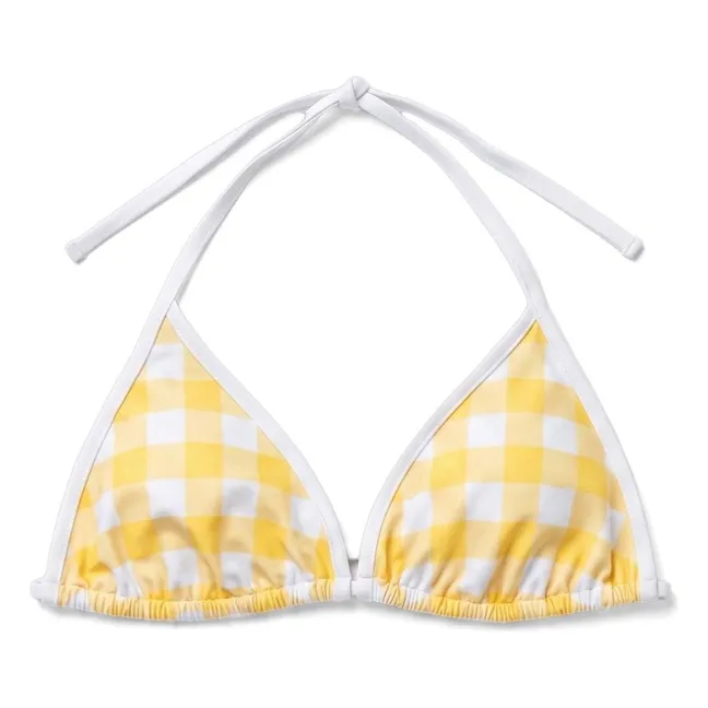 Haut de Maillot Elsa Carreaux | Jaune