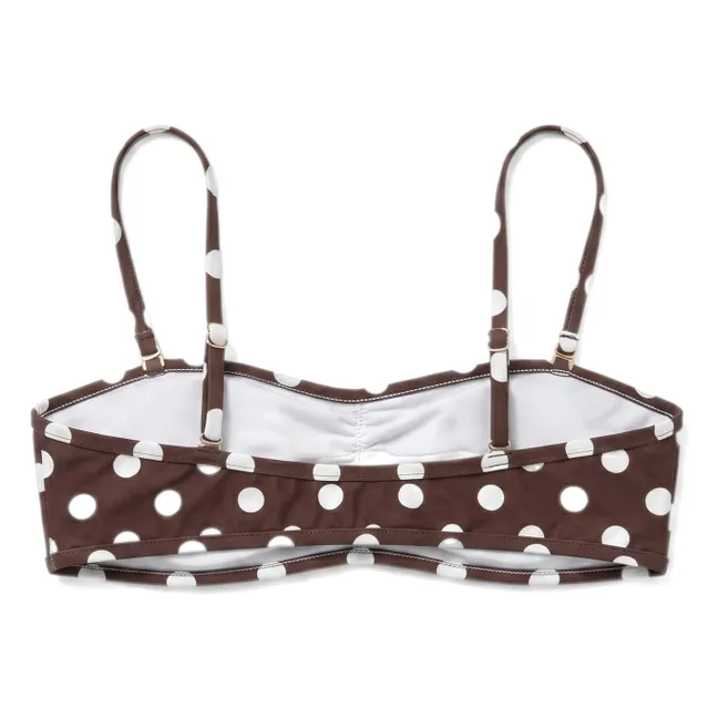 Haut de Maillot Hailee Pois | Marron
