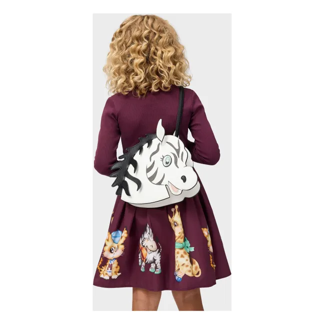Cassie Tigers organic cotton dress | Burgundy