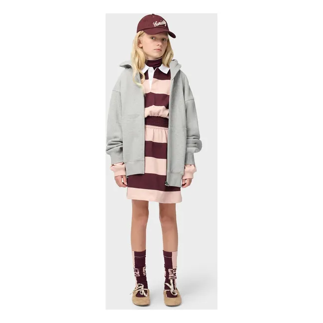 Polokleid Carlott Gestreift Bio-Baumwolle | Braun