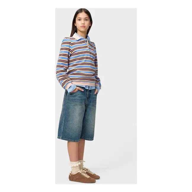 Bermuda Alphie Denim Coton Bio | Bleu