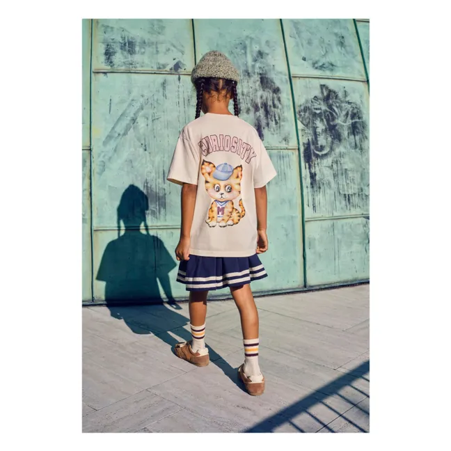 T-shirt Riley Curiosity Tigre Coton Bio | Blanc