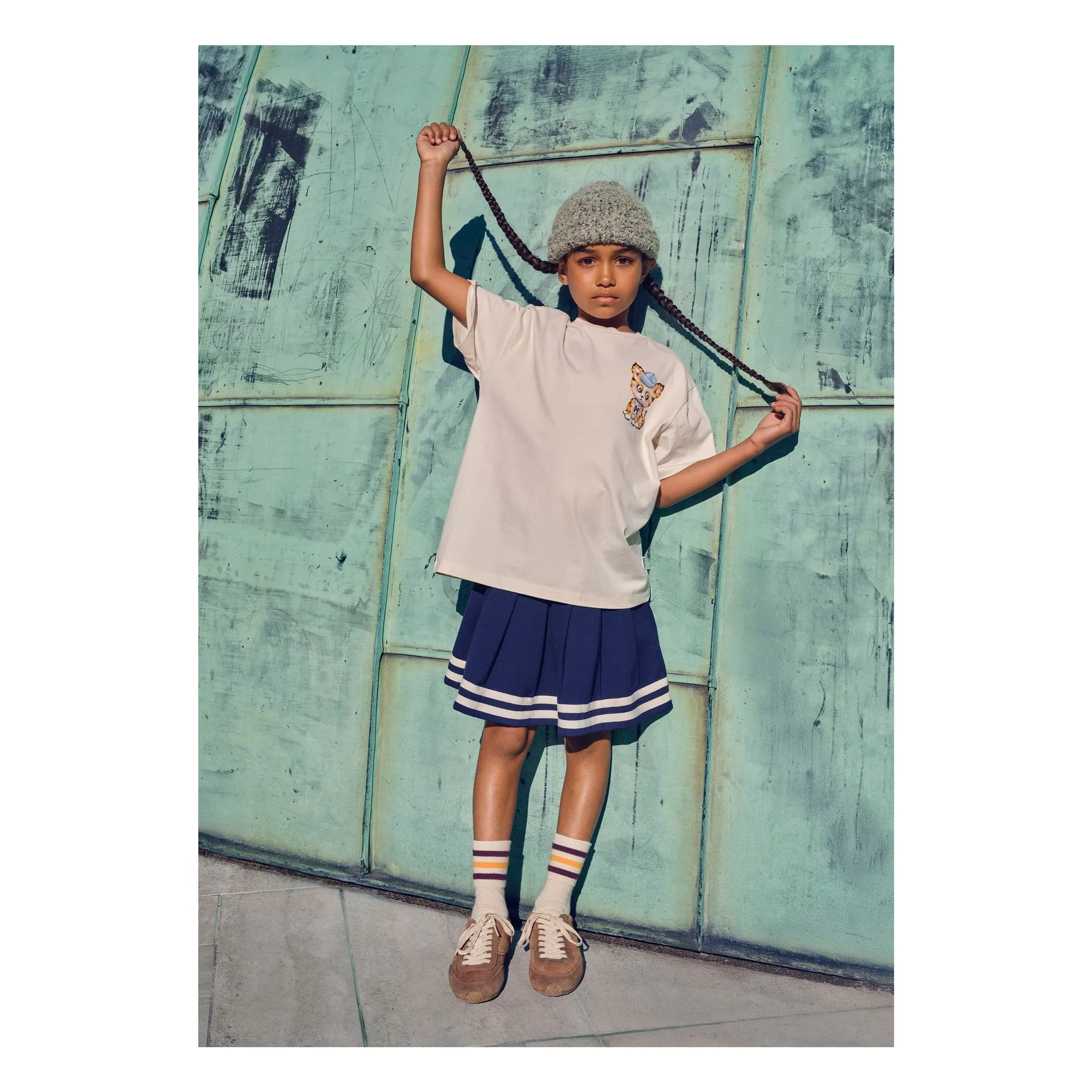 T-shirt Riley Curiosity Tigre Coton Bio | Blanc- Image produit n°5